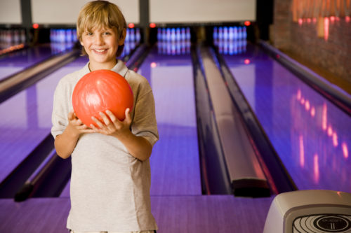 Kid Enjoying Bowling